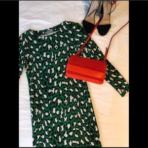 DVF leopard print silk dress